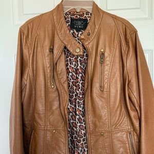 Non-leather moto jacket